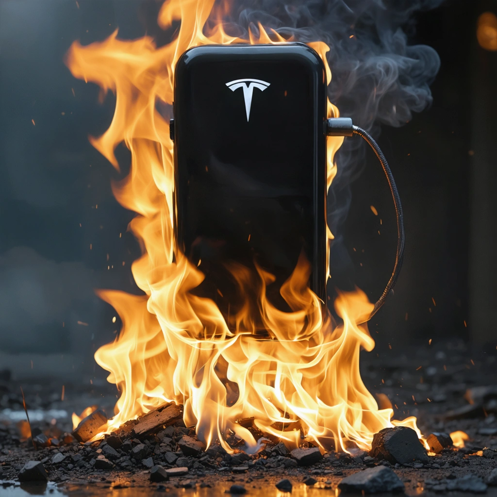 Analyzing the Incident: A Man Sets Himself on Fire After Attempting to Burn Tesla Chargers